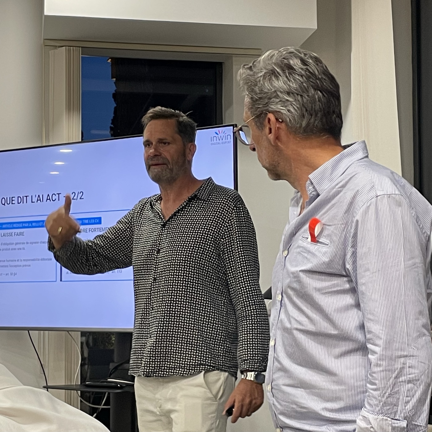 Présentation sur l'AI Act lors d'une soirée IApéro du réseau Inwin